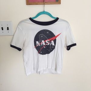 Forever 21 NASA Cropped Tee Large